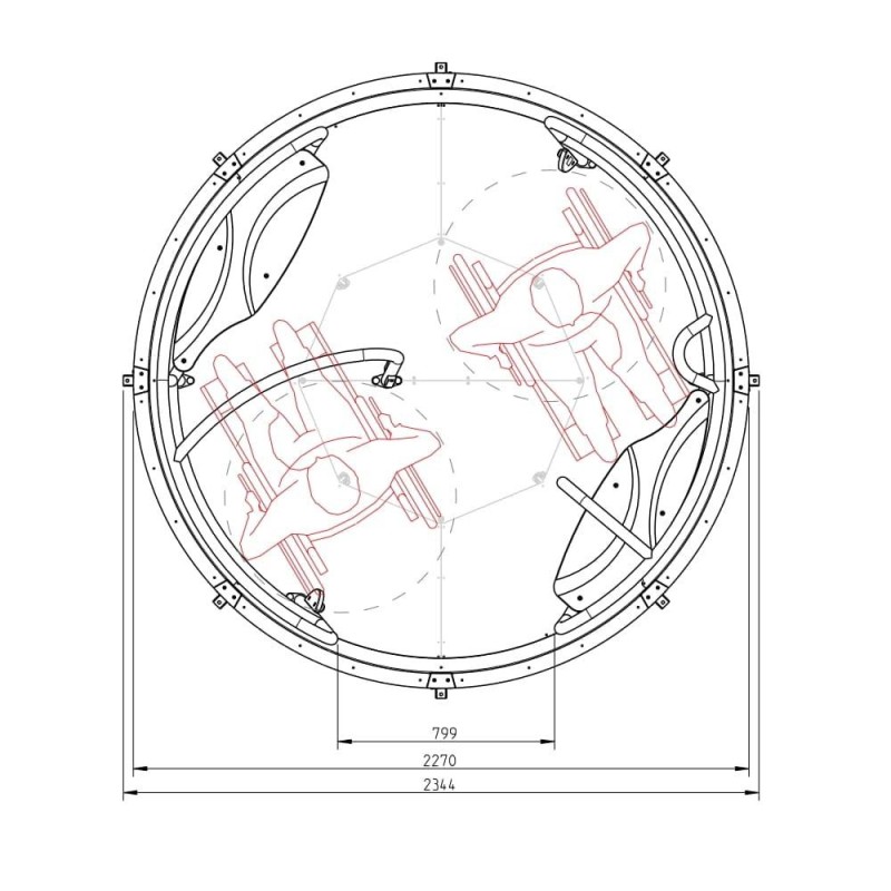 Carrusel Giratori Inclusiu Masgames HELICA