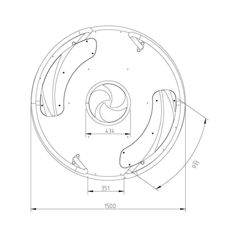 Carrosel rotativo Masgames VENTO Inox