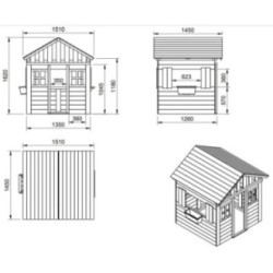 Casita infantil MASGAMES Lollipop XL Horeca Verde