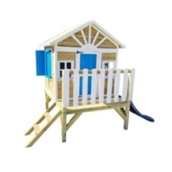 MASGAMES VISBY casa de brincar elevada [60 cm de altura] madeira com painéis