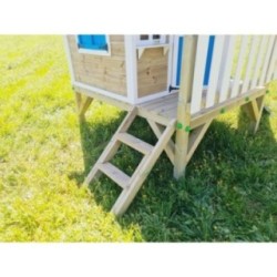 MASGAMES VISBY casa de brincar elevada [60 cm de altura] madeira com painéis