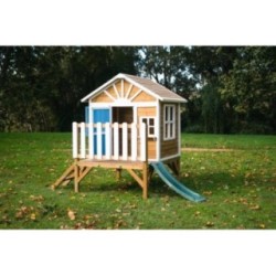 MASGAMES VISBY casa de brincar elevada [60 cm de altura] madeira com painéis