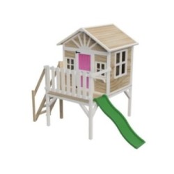 MASGAMES VISBY casa de brincar elevada [90 cm de altura] madeira com painéis