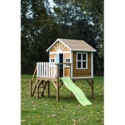 MASGAMES VISBY casa de brincar elevada [90 cm de altura] madeira com painéis