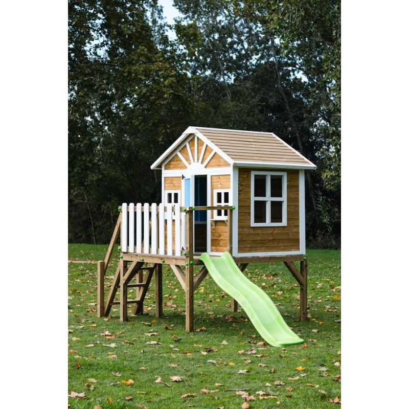 MASGAMES VISBY casa de brincar elevada [90 cm de altura] madeira com painéis