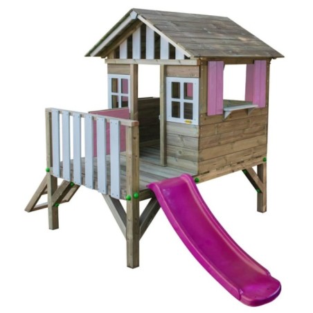 Casinha infantil de madeira elevada MASGAMES LOLLIPOP ROSA
