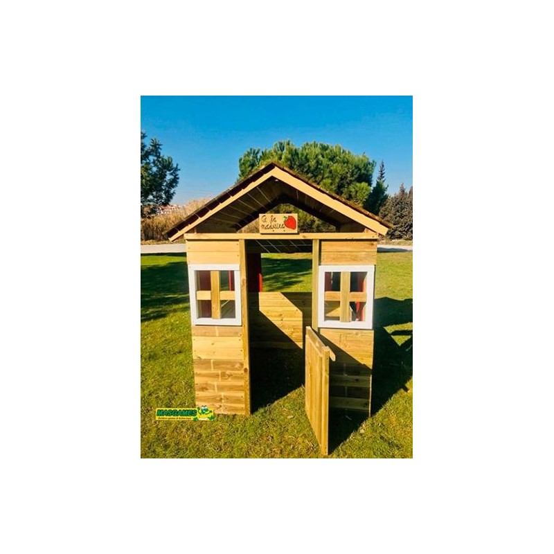Casinha infantil de madeira MASGAMES MORANGO DELUXE XL