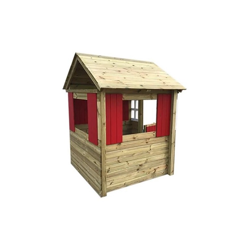 Casinha infantil de madeira MASGAMES MORANGO DELUXE XL