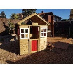 Casinha infantil de madeira MASGAMES MORANGO DELUXE XL