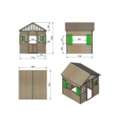 Casita infantil de madera MASGAMES LOLLIPOP XXL HORECA