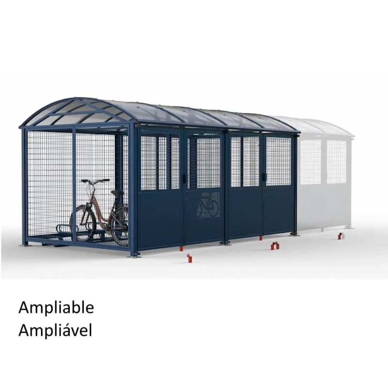 Refugio para bicicletas con puerta CHAPA XL