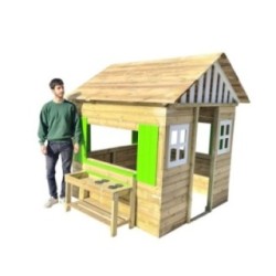 Casita infantil de madera MASGAMES LOLLIPOP XXL HORECA con cocinita