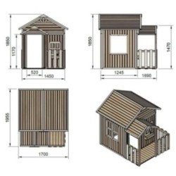 Casita infantil MASGAMES Olden HORECA madera panelada