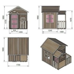 MASGAMES OLDEN casa de brincar madeira com painéis