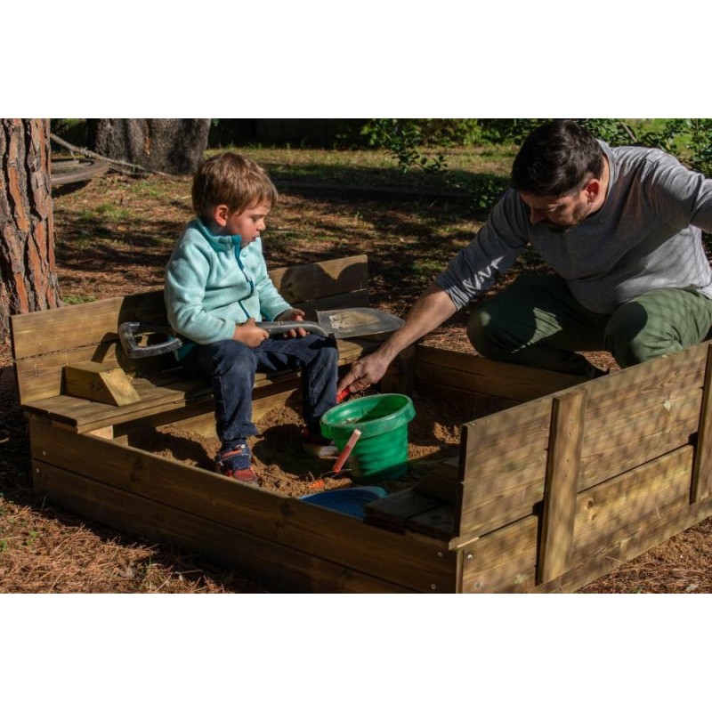 Arenero MASGAMES Tectum con Tapa de Madera plegable