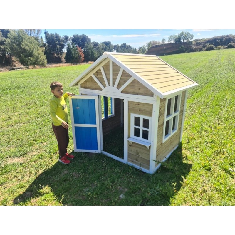 Casita infantil MASGAMES VISBY madera panelada