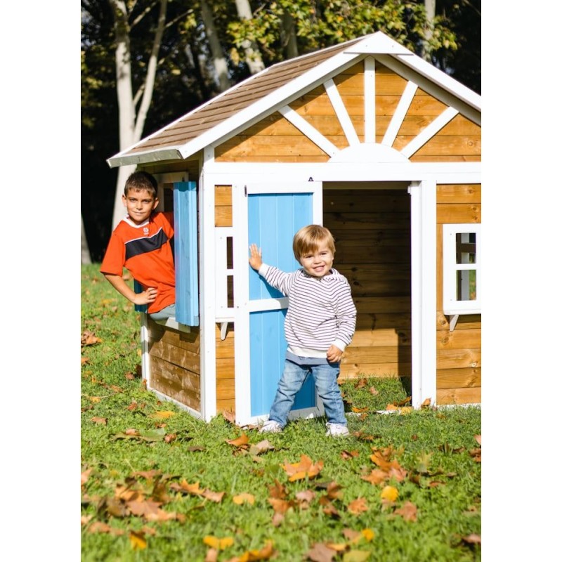 Casita infantil MASGAMES VISBY madera panelada