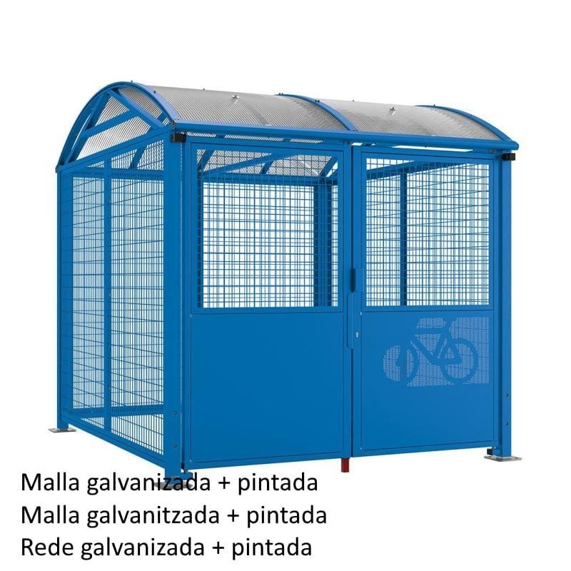 Refugio para bicicletas con puerta CHAPA XL