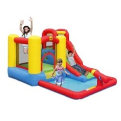 Castillo hinchable acuático Salta & Splash con cañón de agua