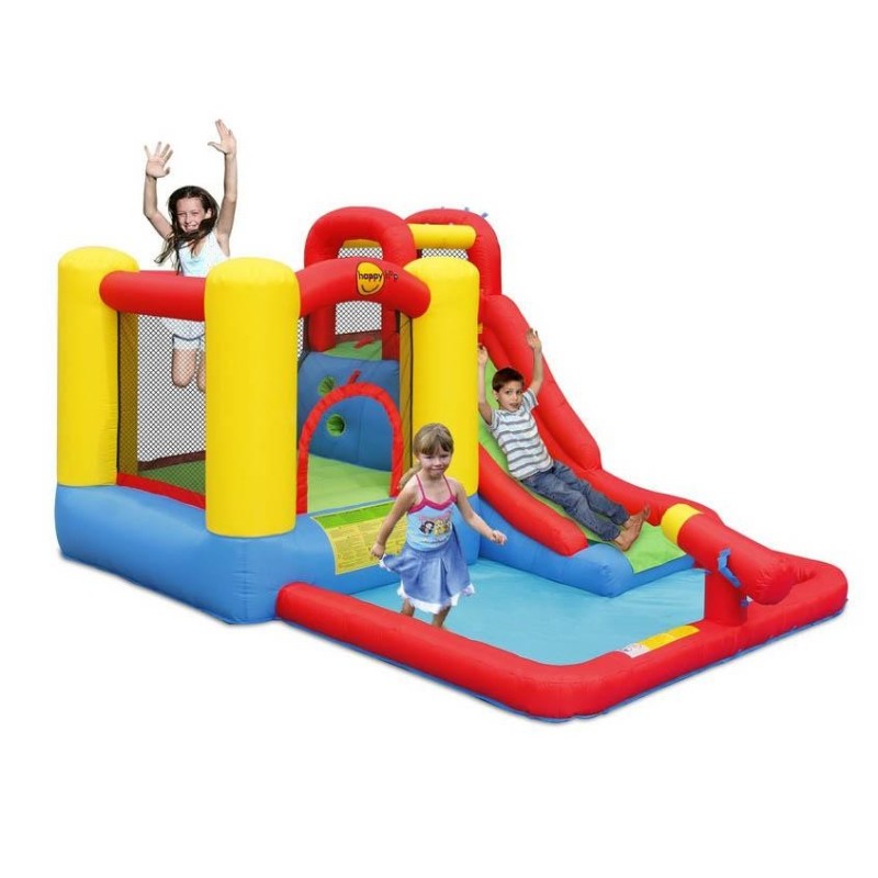 Castillo hinchable acuático Salta & Splash con cañón de agua