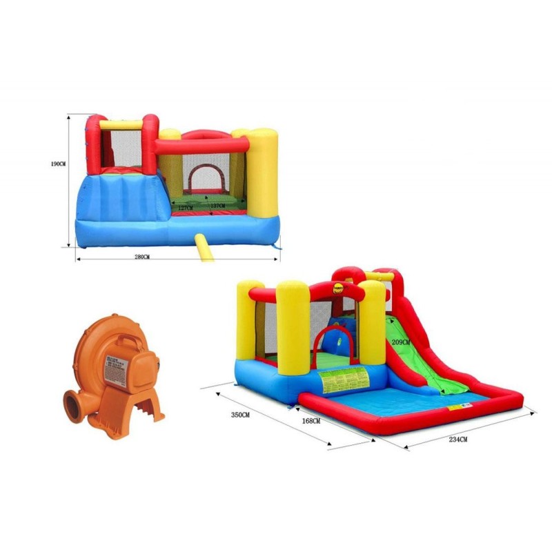 Castillo hinchable acuático Salta & Splash con cañón de agua