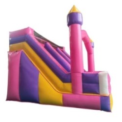 Hinchable Double Slide Fun Pink Castle