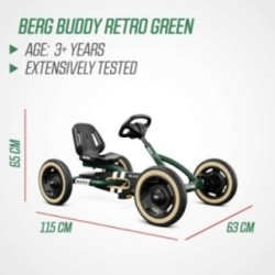 Carro a pedais BERG Buddy Retro Green