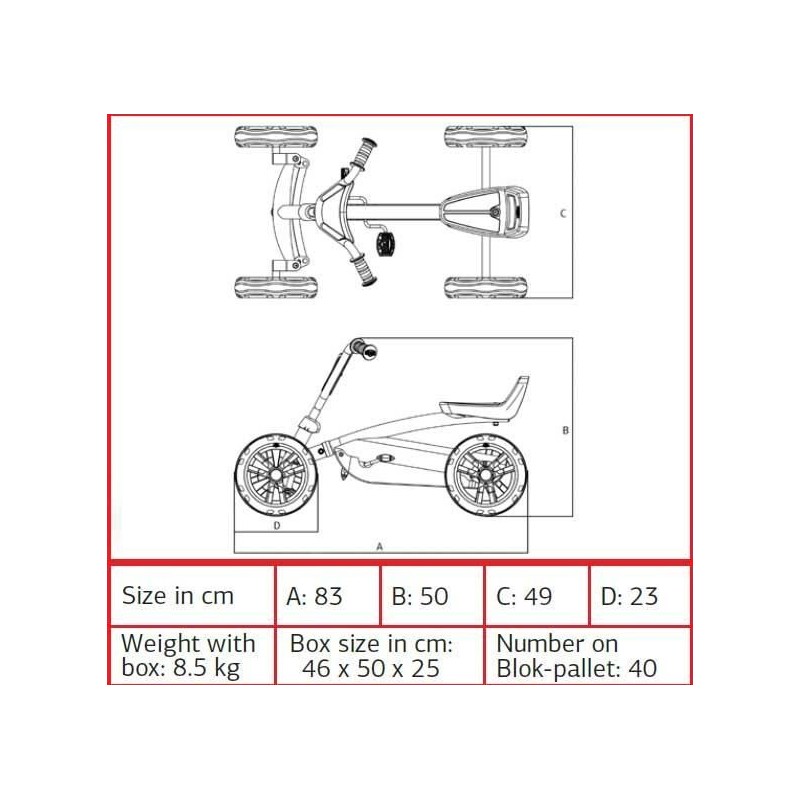 Carro a pedais BERG Buzzy Yellow