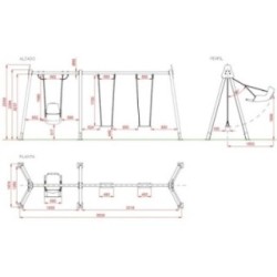 Baloiço BABILONIA duplo + Assento Inclusivo