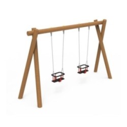 Baloiço de madeira robinia Boí