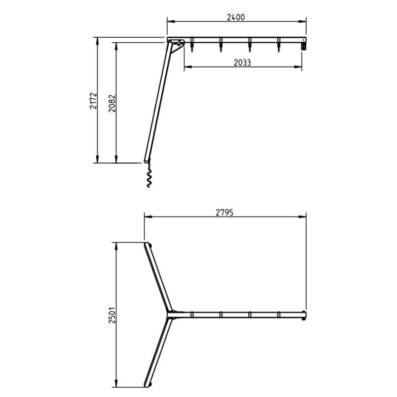 Columpio doble apoyado