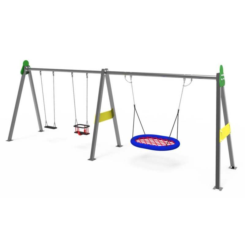 Balanço INOX PERSÉPOLIS DUPLO + ASSENTO NINHO