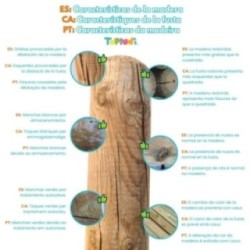 Columpio doble madera cuadrada Masgames KARAI JUNIOR XL