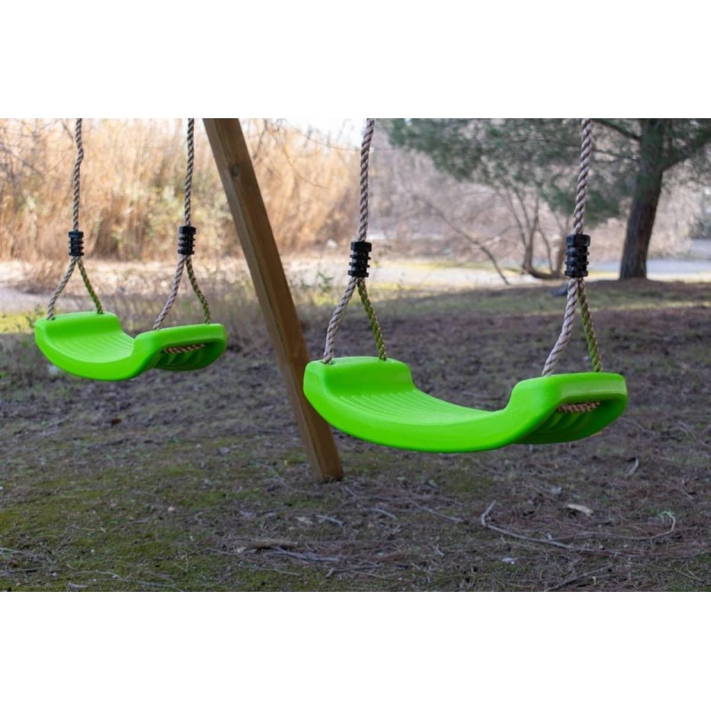 Columpio doble madera cuadrada Masgames KARAI JUNIOR XL