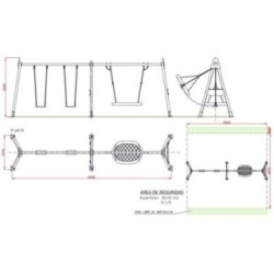 Columpio PERSÉPOLIS doble + asiento nido