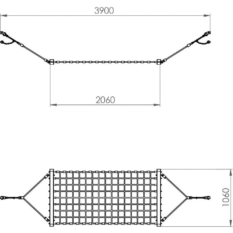 Baloiço Cama de rede com postes