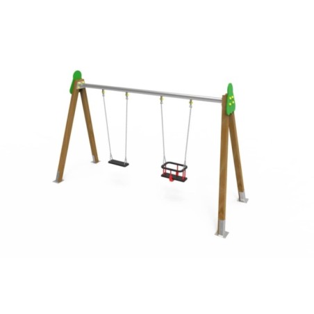 Columpio biplaza asientos mixtos