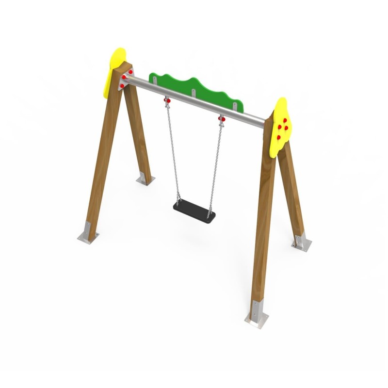 Columpio monoplaza asiento plano