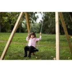 Columpio individual madera cuadrada MASGAMES KARAI DELUXE ADULTOS