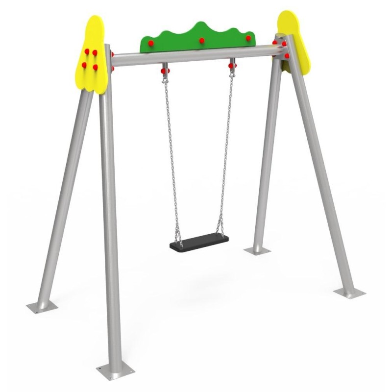 Gronxador monoplaça metàl·lic seient pla