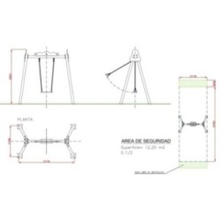 Gronxador monoplaça metàl·lic seient pla