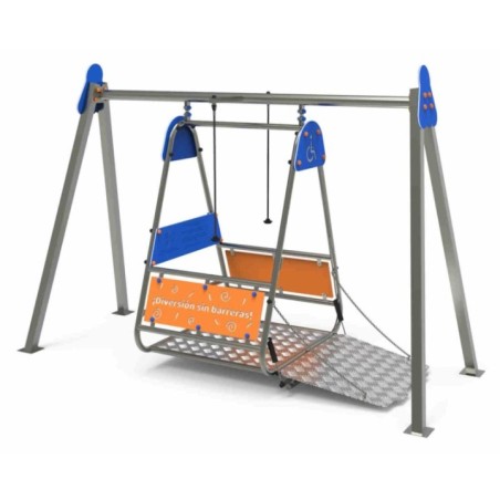 Columpio INOX Inclusivo para SILLA DE RUEDAS