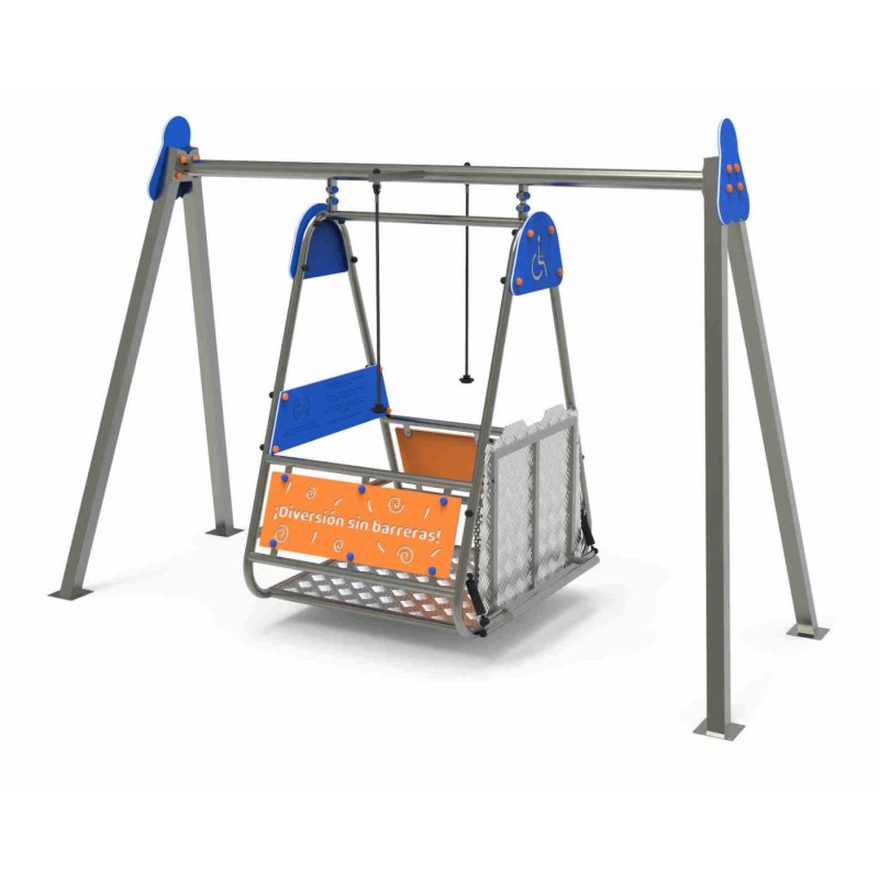 Columpio INOX Inclusivo para SILLA DE RUEDAS