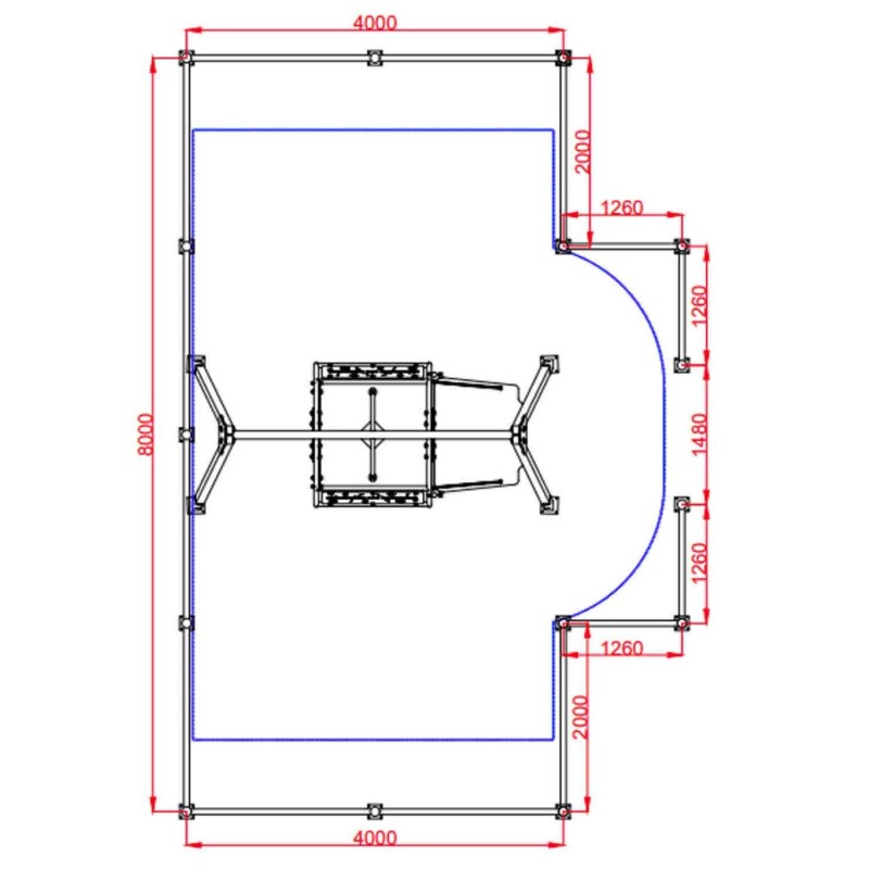 Columpio INOX Inclusivo para SILLA DE RUEDAS