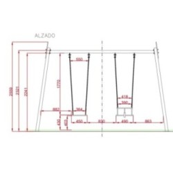 Columpio biplaza INOX