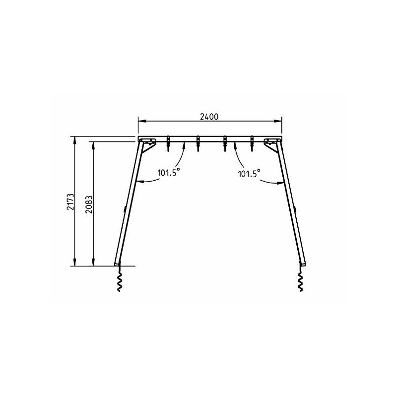 Columpio doble madera cuadrada Masgames KATA XL + asiento bebé