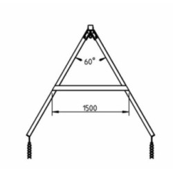 Columpio doble madera cuadrada Masgames KATA XL + asiento bebé