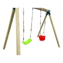 Columpio doble madera cuadrada Masgames REIKO L