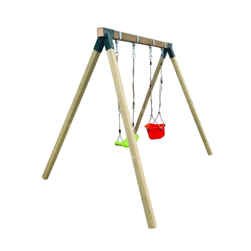 Columpio doble madera cuadrada Masgames REIKO L