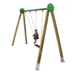 Columpio doble de madera MASGAMES Draco asientos mixtos